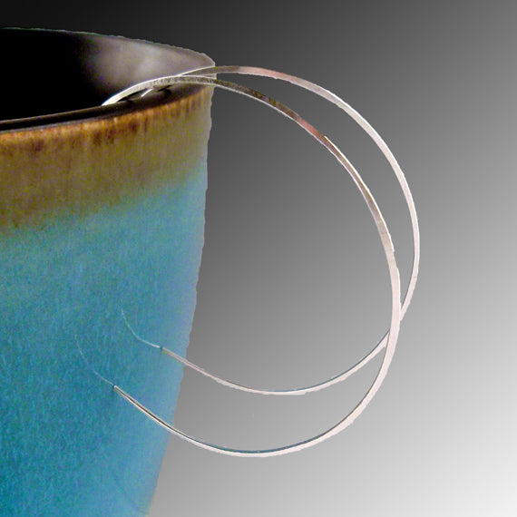 Large Silver Hoop Earrings - Eluna Jewelry