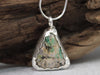 Crabtree Emerald Pendant Necklace – Raw North Carolina Gemstone with Black Tourmaline – Handmade Sterling Silver Jewelry