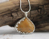 Yellow Jasper Necklace – Handmade Pendant from Wake County, NC – Sterling Silver Fall Gift for Her