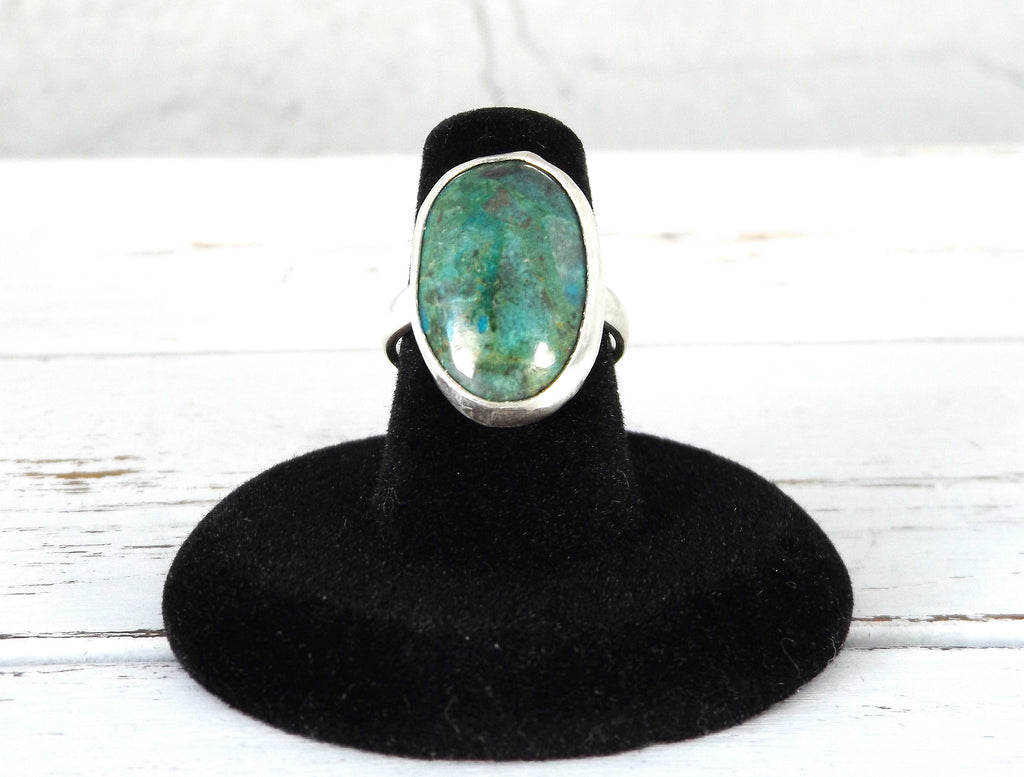Chrysocolla discount rings silver