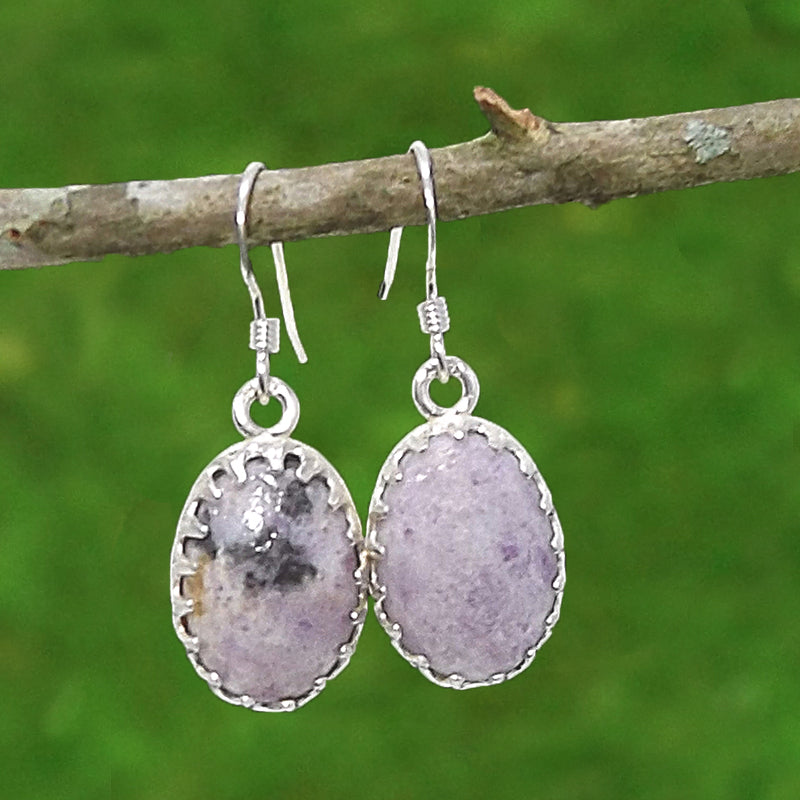 Purple Sugalite Gemstone Earrings - Eluna Jewelry
