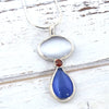 Red, White, and Blue Fiber Optic Cat’s Eye Necklace for Protection and Luck - Eluna Jewelry