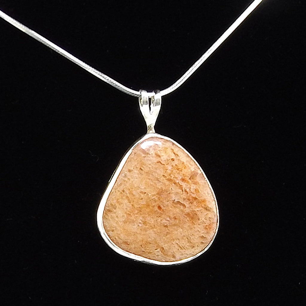 North Carolina Pink Quartzite Pendant Necklace Eluna Jewelry Designs
