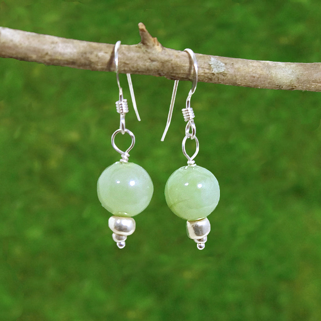 Jade Healing Earrings for Purity and Serenity - Eluna Jewelry