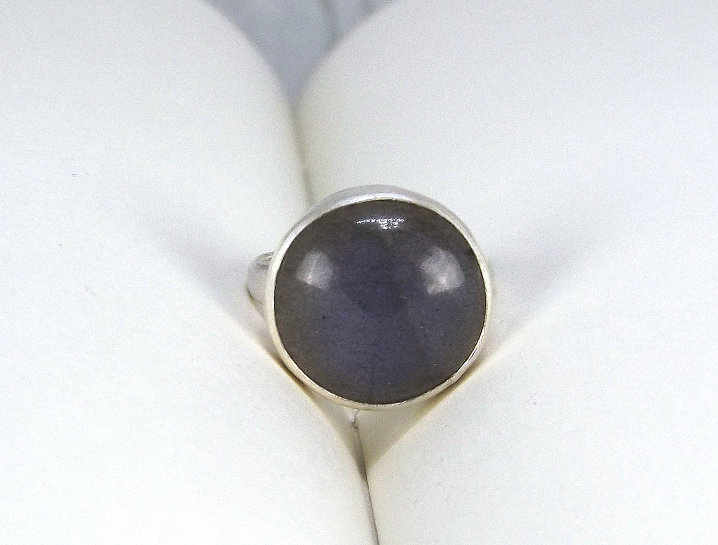 Adjustable Sterling Silver and Labradorite Ring