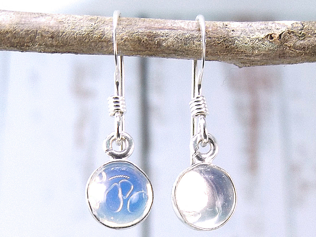 Petite Opalite Earrings in Sterling Silver - Eluna Jewelry