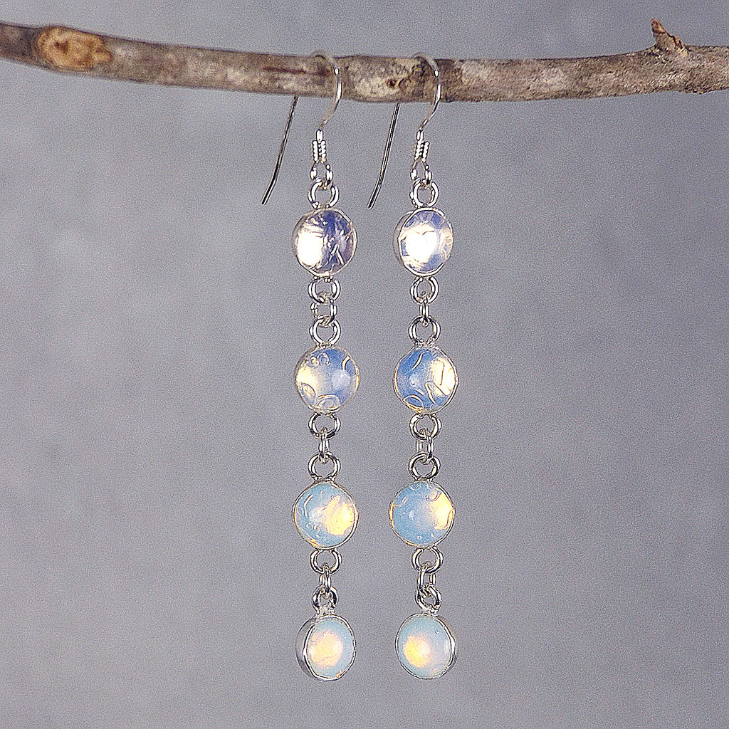 Handmade Opalite Earrings for Personal Power (Pair B)