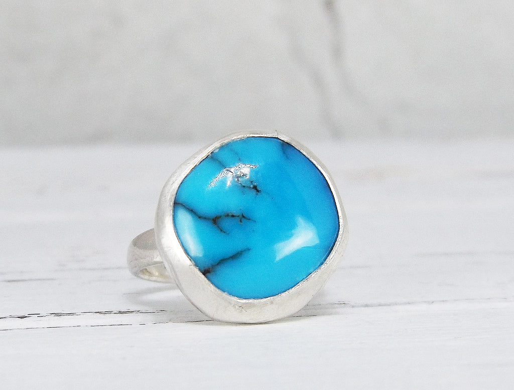 Sterling Silver Turquoise Ring for Men Size 10.75, Navajo Men's Ring,  Native America Indian Jewelry