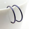 Cobalt Blue Niobium Hoop Earrings - Eluna Jewelry