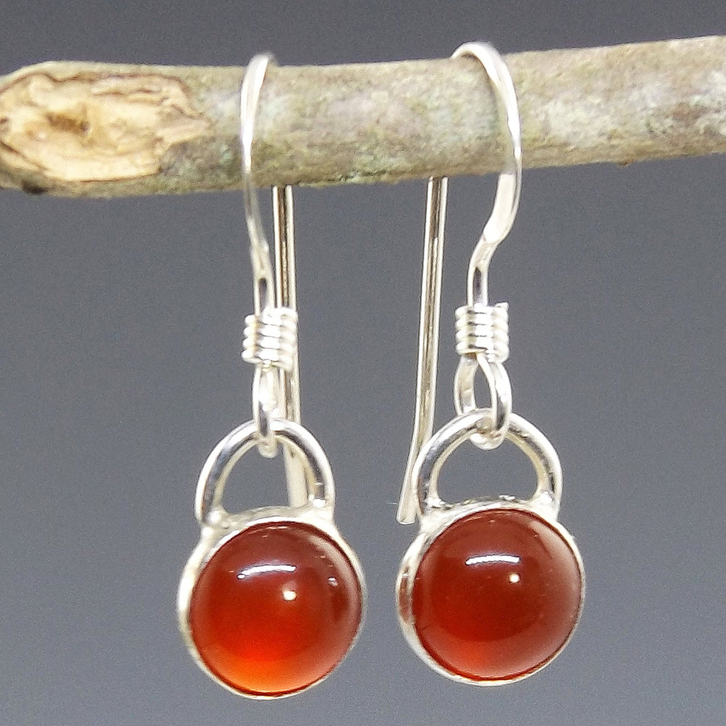 Handmade Carnelian Earrings for Success - Eluna Jewelry